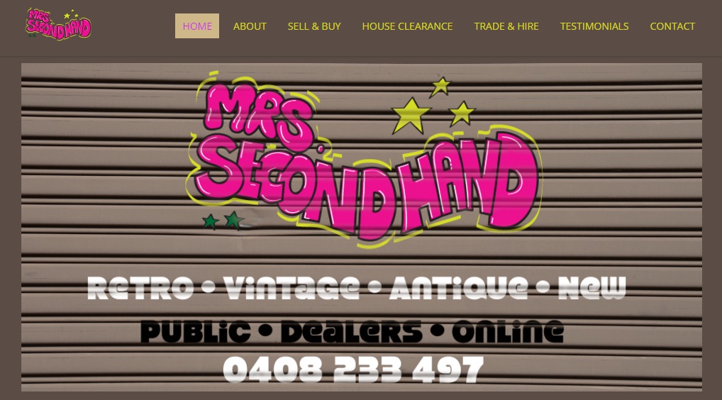 WordPress Web design for Mrs Secondhand