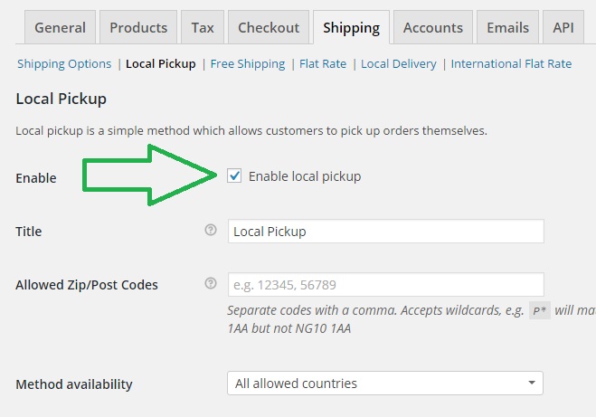WooCommerce assigning shipping methods