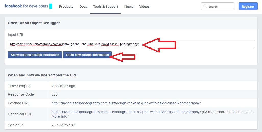display correct share image: facebook open graph protocol & debug tool